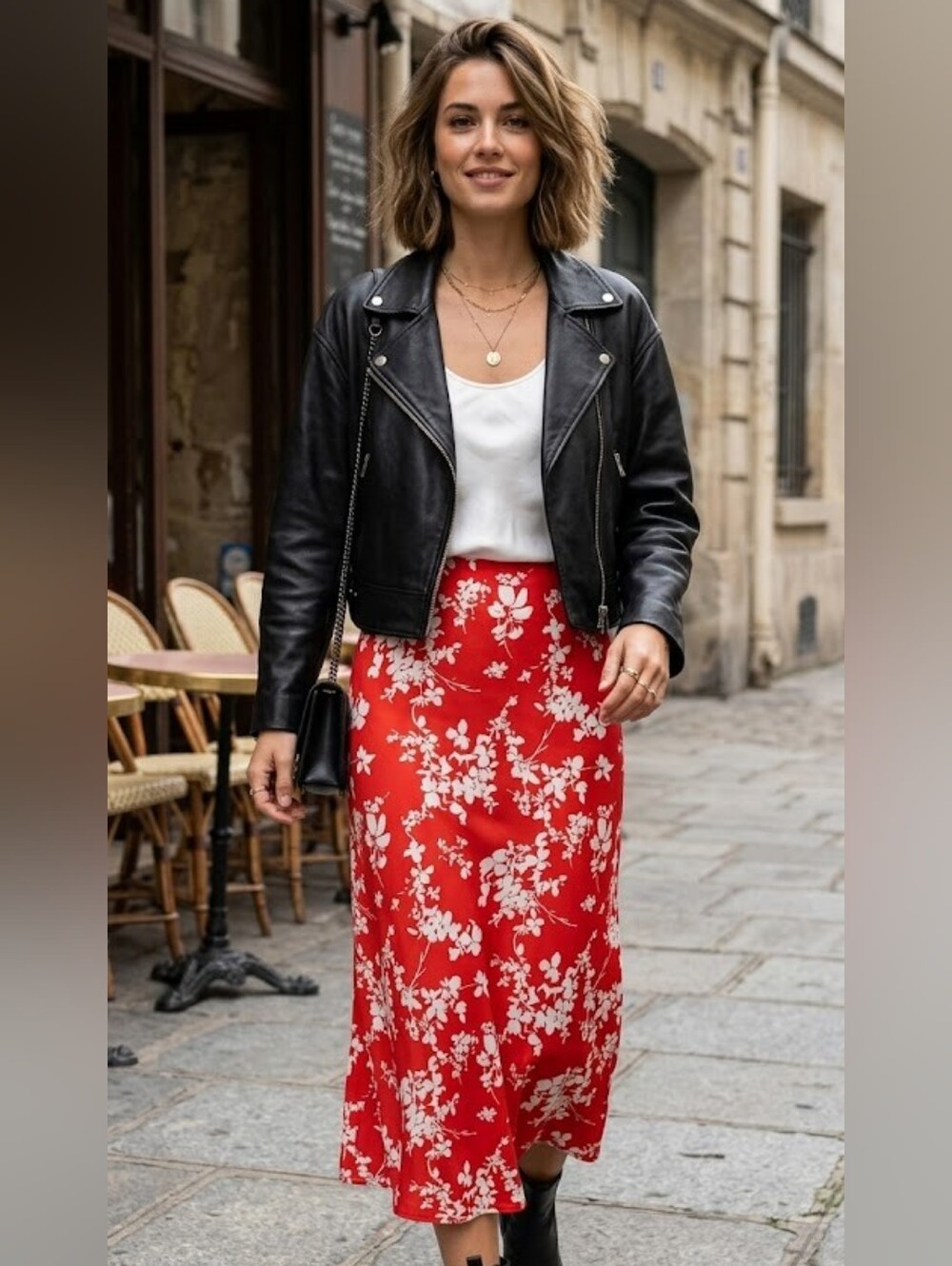 Vintage Vali floral midi skirt size S
